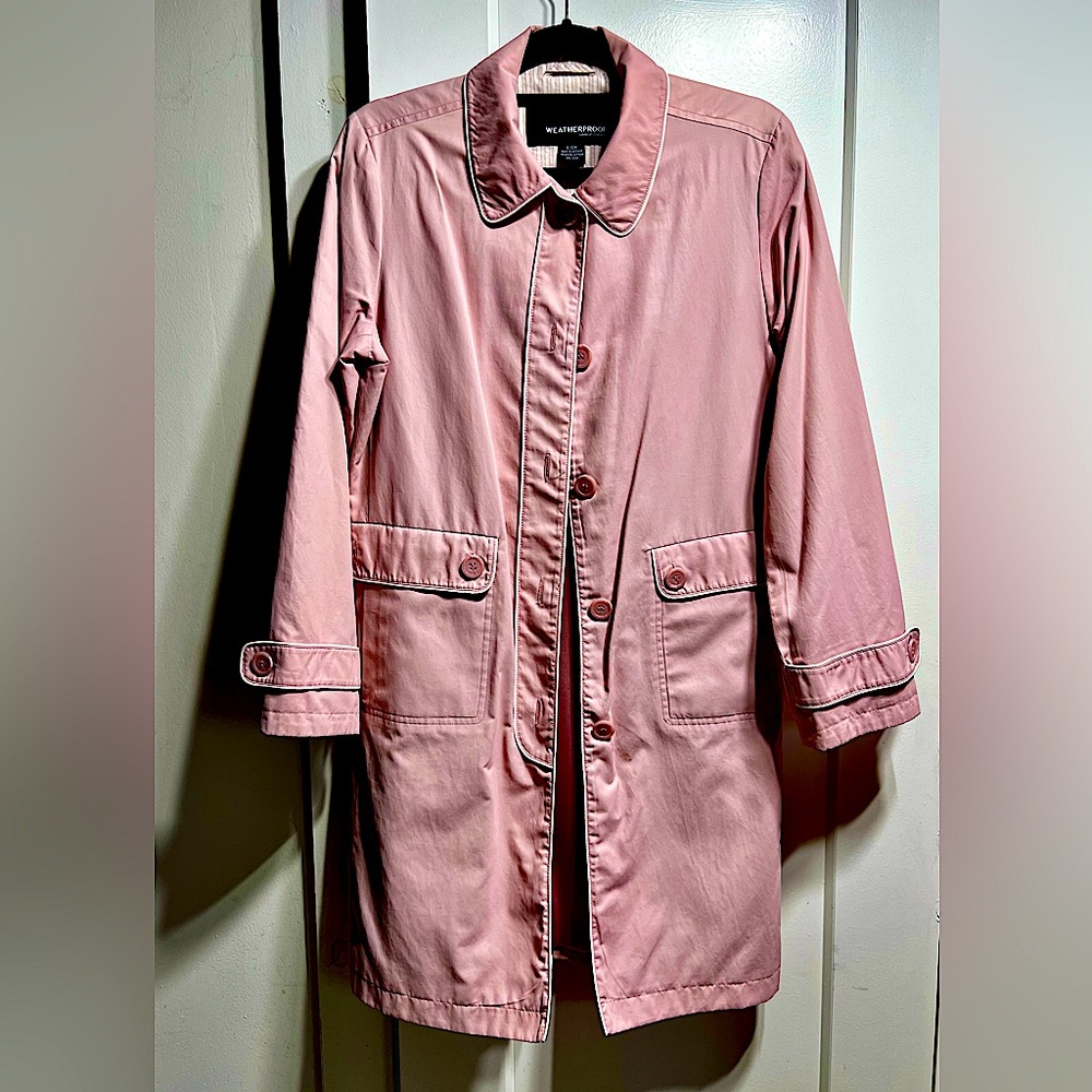 Weatherproof EUC baby pink light midi coat